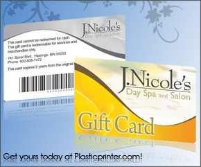 Plastic Gift Card Printer Sample 3 