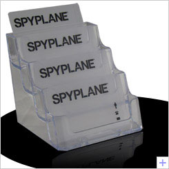 Four Pocket Business Card Acrylic Display Stand