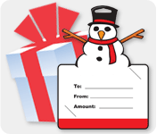Pre Printed Die Cut Gift Card Backer Store Image