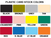 Colored Plastic Card Stocks for Plastic Card Printers